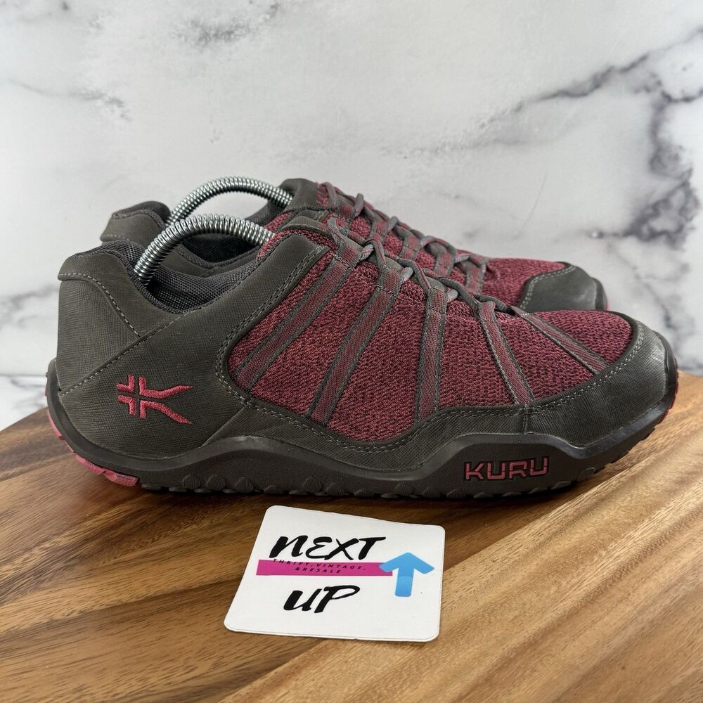 Women's Size 11-Kuru Chicane Trail Hiking Walking Shoes Gray Pink Sneakers - Picture 3 of 9